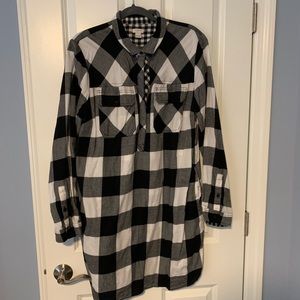 J Crew plaid shirt dress